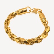 916 Gold Solid Rope Bracelet [70GM]