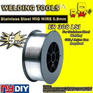 SW Hardware MIG Wire Stainless Steel Coil 0.8MM X 5KG (SUITABLE FOR ALL MIG MODEL) ER308LSI ER 308 L