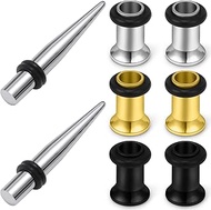 12G 10G 8G 6G 4G 2G 0G 00G Ear Gauge Stretching Kit 316L Surgical Steel Gauges Tapers Tunnels Hypoal