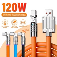 120W fast charging rotary data charger cable