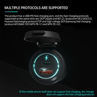 Dual Port Quick Charger 12V/24V Car Motorcycle Phone Charger Usb +Type C Charger Socket With Wire