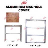 [12" X 12"] [18" X 24"] ALUMINIUM MANHOLE COVER FRAME FOR TILLING MOSAIC WORKS PENUTUP LANTAI