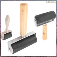 [L E U R] 3 Pack Rubber-Roller Brayer Rollers 1.4/2.4/4 Inch Art Craft Roller for Printmaking,Ink,Wa