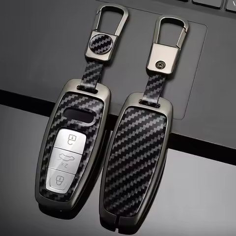 Zinc Alloy Car Key Case Cover Bag Shell For Audi Q8 RSQ8 A6 C8 S6 RS6 A7 S7 RS7 A3 8Y A8 D5 4N RS E-