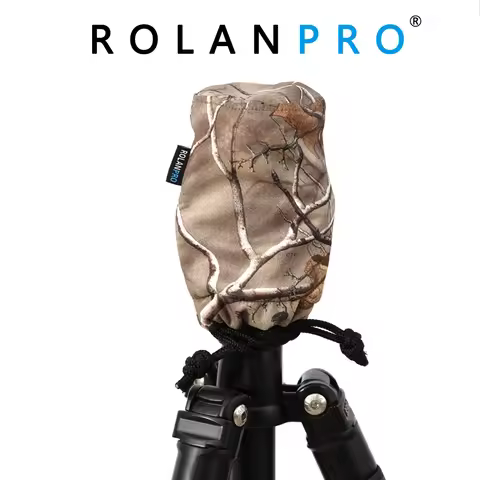 ROLANPRO Waterproof Camouflage Dustproof Camera Bag for Ballhead Tripod Head Bag Leofoto Sunwayfoto 