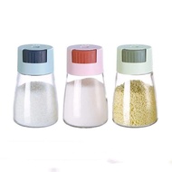 Salt Bottle 180ml Salt Press Bottle Spice Sugar Pepper Seasoning Bottle Container Dispenser Control 