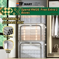 TFMART 24L/80L/110L Transparent Foldable Storage Box Clothes Organizer Clothes Storage Oxford Storag