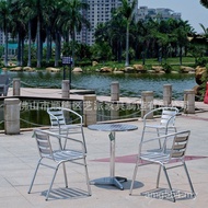 Stainless Steel Table Chair Simple Table C9 Milk Tea Shop Aluminum Chair Combination Fast Food Snack