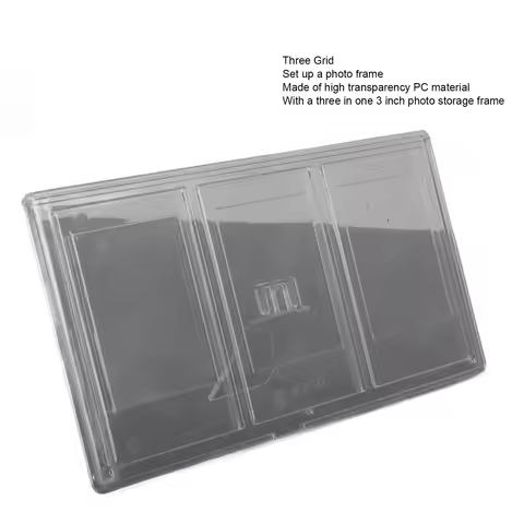 Vertical 3 Photo Frame 3 Inch 3 Grid Table Photo Frame Transparent 3 Boxes Digital Picture Frame for
