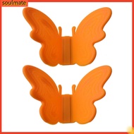 soulmate|  Magnetic Kitchen Gloves Magnetic Design Oven Mitts 2pcs Butterfly Shape Insulated Gloves Heat Resistant Silicone Hand Clip for Kitchen Magnetic Pot Holder Covers
