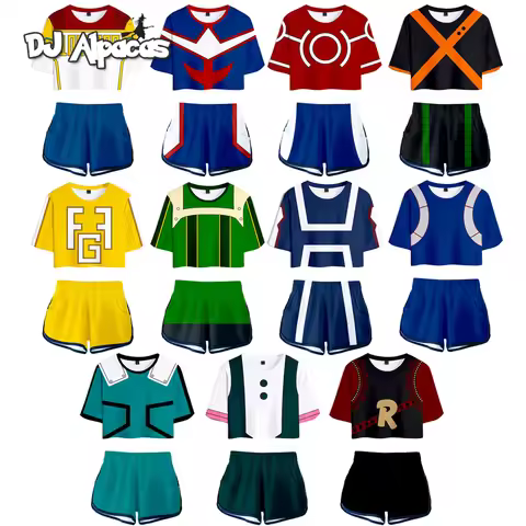 My Hero Academy Cosplay Costume Ochaco Uraraka Asui Tsuyu MHA Shirt Summer Skirt Plus Size Todoroki 