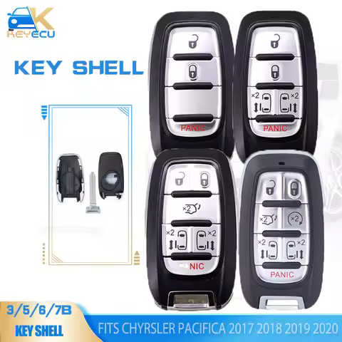 KEYECU Smart Remote Key Shell Case Fob 2+1B/4+1B/5+1B/6+1 Button for Chyrsler Pacifica 2017 2018 201