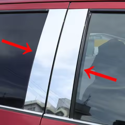 8Pcs For Honda Stream RN6/7/8/9 2007 2008-2014 Car Door Window Pillar Posts Trim Panel Column Silver