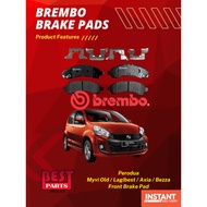 Brembo Perodua Myvi Lagi Best Axia Bezza Front Brake Pad 100% Original Brembo Brake Pad P99027