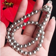 High-tech black pearl necklace (fake, more beautiful than real) 42 cm long chain, 8 mm pearl with al