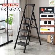 YQ Ladder Indoor Household Thickened 5-step Ladder 6-7-8 Step Folding Herringbone Ladder BPQI