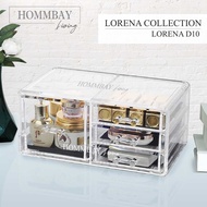 [HOMMBAY LIVING] Makeup Organizer Cosmetic Storage Box Jewellery Jewelry Necklace Earring Skincare Organiser Christmas Gift - LORENA D10