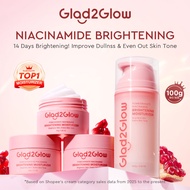 Glad2Glow Pmomegranate Niacinamide Brightening Moisturizer Day&Night Whitening Cream Facial Skincare