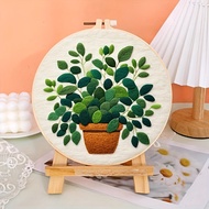 Needle Felt Beginner Kit Green Plants Felt Tool Instruction Included Creative Gift for Adults for Ho