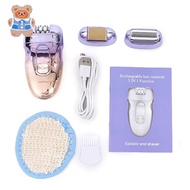 3 In 1 Women'S Cordless Electric Epilator Facial Epilator With Replaceable Heads Waterproof Women'S 