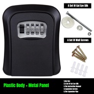 Spare Key Holder with Combination Lock – Wall-Mounted Steel Key Box Perfect for Airbnb Hostels & Ren