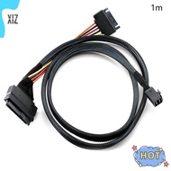 MIZ ในตัว12G Mini SAS HD เพื่อ U.2 36P SFF-8643กับ SAS สาย SFF-8639 U.2 0.5M 1m พร้อมแหล่งจ่ายไฟ SAT