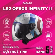 3/4 LS2 OF603 Infinity II Helmet Fiberglass Graphic Two Glasses Standard ECE22.06 for Motorcycle Rid