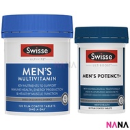 Swisse Men s Charisma Pack (Men s Multivitamin + Men s Potency+) 120 + 60 Capsules