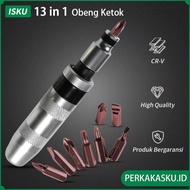 ISKU Obeng Ketok Putar Set 13 Pcs Obeng Ketok Impact Driver Set 13 Pcs