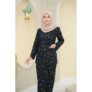 kurung kedah black cute size xs-6xl