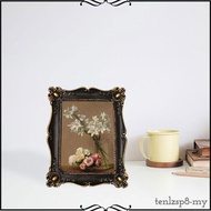 [Tenlzsp8] Picture Frame Vintage Photos Photo Holder Decor Bedroom Baroque Frames B 7inch , Black, 7