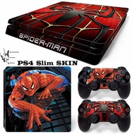 Spiderman PS4 Slim Skins Sticker Covers Decal Playstation 4 Slim Console Controller Skins - Spiderma