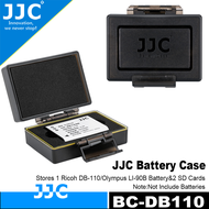 JJC Multi-Function Battery &Memory Card Case For Storage 1 Ricoh DB-110 / Olympus LI-90B Battery & 2