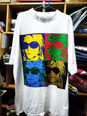 Kurt Cobain Warhol Warhol Pop Art NIRVANA Band T-Shirt Cotton Graphic Tee Men Women Summer Streetwea