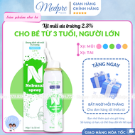 Dung dịch xịt mũi ưu trương Nebusal spray 2.3% - Giảm nghẹt mũi sổ mũi ở trẻ em từ 3 tuổi và người l
