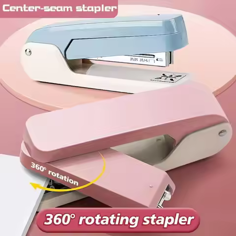 2026 Hot Sale 360 Stapler Rotation Heavy Duty Stapler Compatible Effortless Long Paper Swivel Staple