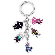 Fortnite Mica Acrylic keychain printed on 2 sides with many sharp decorative characters Fortnite gam