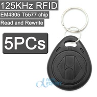 บัตรทาบคีย์การ์ด แบบ พวงกุญแจ 125KHz เขียนใหม่ได้  ก๊อบปี้ จำนวน 5 ชิ้น ( 5PCs EM4305 T5577 Copy Rew