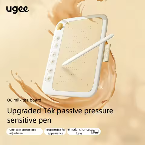 UGEE Q6 Drawing Tablet Portable Graphics Tablet with 16K Pressure Sensitivity Beginner Digital Writi