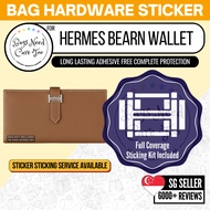 [𝐁𝐍𝐂𝐓👜]💛 Hermes Bearn Wallet Hardware Protective Sticker | Full Coverage Bespoke Fitting Seal/Film |