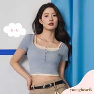 Young Hearts Everywear Dream Squad Fake 2-piece Short Sleeve Top V03-S00002