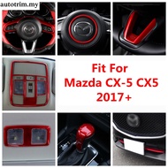 Front Bottom Grill Strip Steering Wheel Gear Head Reading Lights Lamp Cover Trim Red Accessories For