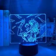 Violet Evergarden LED Night Light Colorful Colors Changing Touch Remote Bedside Lamp Cool Gift Figur
