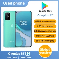 SmartPhone OnePlus 8t 5G 6.55 inch 48MP CAMERA Qualcomm Snapdragon 865 8G+128G 12G+256G used Phone