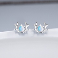 Moonstone Elk Earrings Women Animal Earring Korean Fashion Christmas Gifts