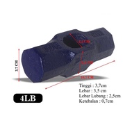Stone hammer bodem hammer 4Lb without handle