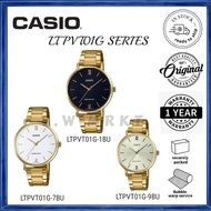 Casio LTP-VT01G-1BU/7BU/9BU Analog Gold Ladies Watches