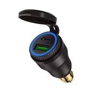European Standard Car Charger Suitable for BMW Motorcycle QC3.0+PD Fast Charge Charger Car Female Ho
