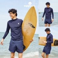 ☀️APPEAL🌊  [Men] Every Moment Rashguard เสื้อว่ายน้ำสีกรม เสื้อแขนยาว แรชการ์ด ผู้ชายa กันUV มีซับใน