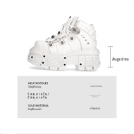 Punk รองเท้าส้นหนา Gothic Hot เด็กผู้หญิง Dark เค้กรองเท้า Metal Rock Influencer Ins อินเทรนด์ Peopl